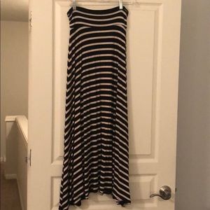 Maxi Skirt - Black and Cream